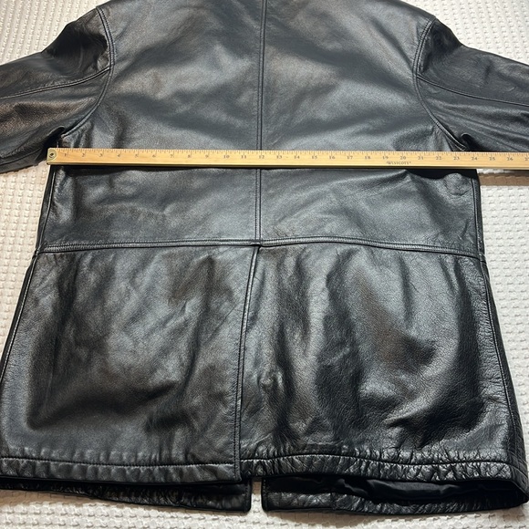 Wilson Leather Coat Full Zip/button Thinsulate Lined Size Med Pre-Owed - Picture 10 of 14